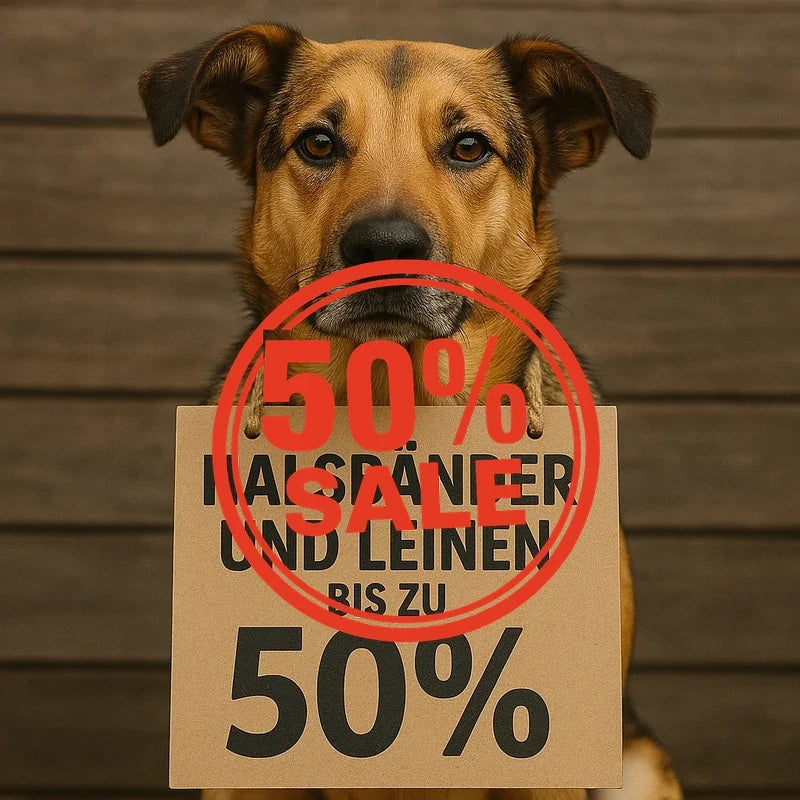 50 % SALE für Halsbänder & Leinen