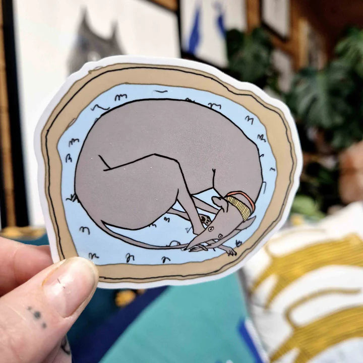 Grey Dog Sticker