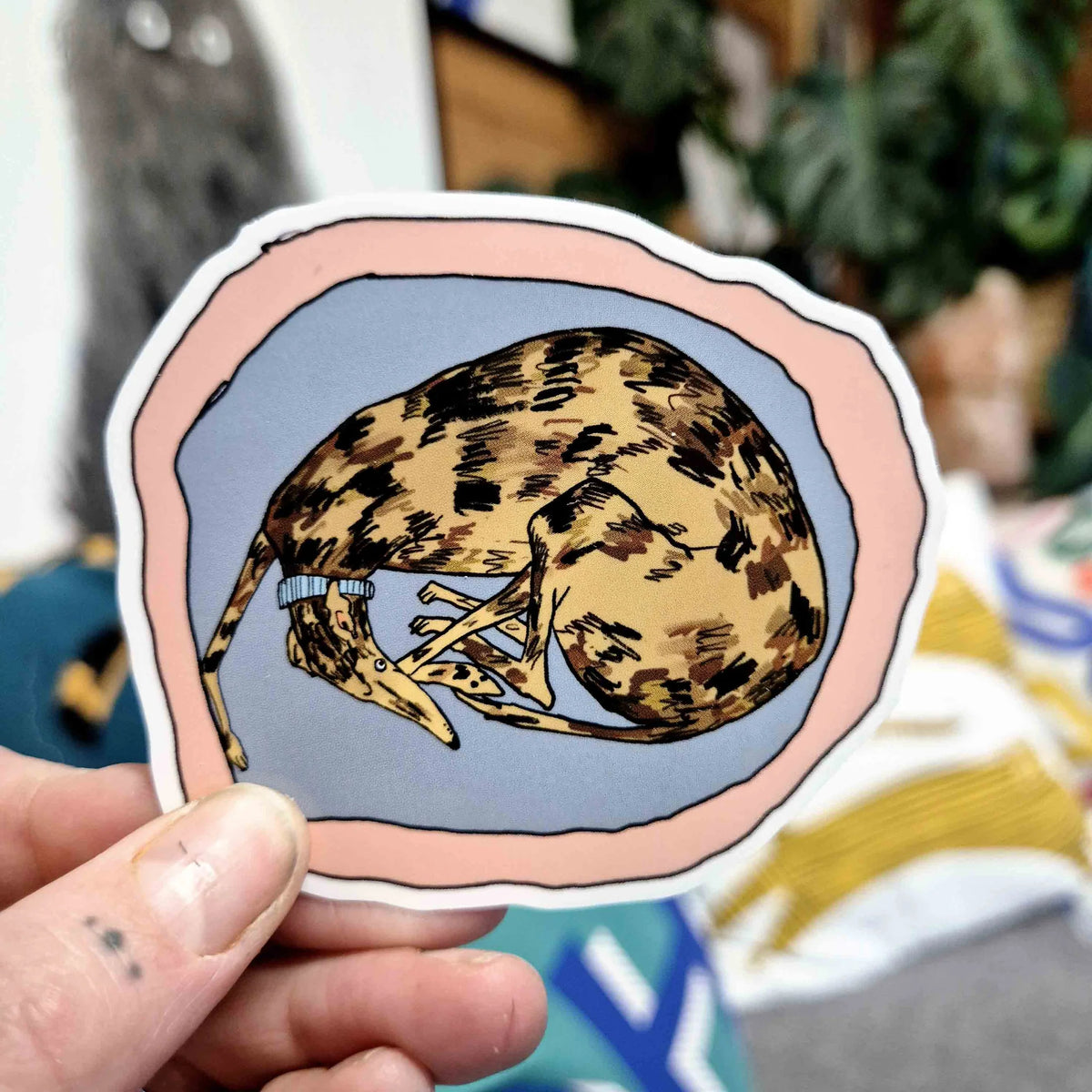 Brindle Dog Sticker