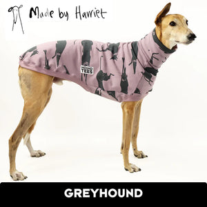 Harriet Lying Around Purple Greyhound Sweater