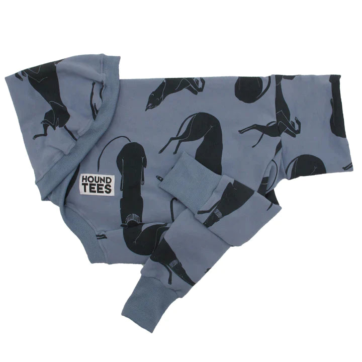 Harriet Lying Around Blue Whippet Sweater