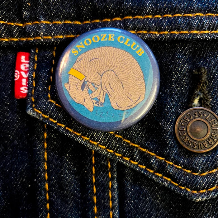 Snooze club button badge teal