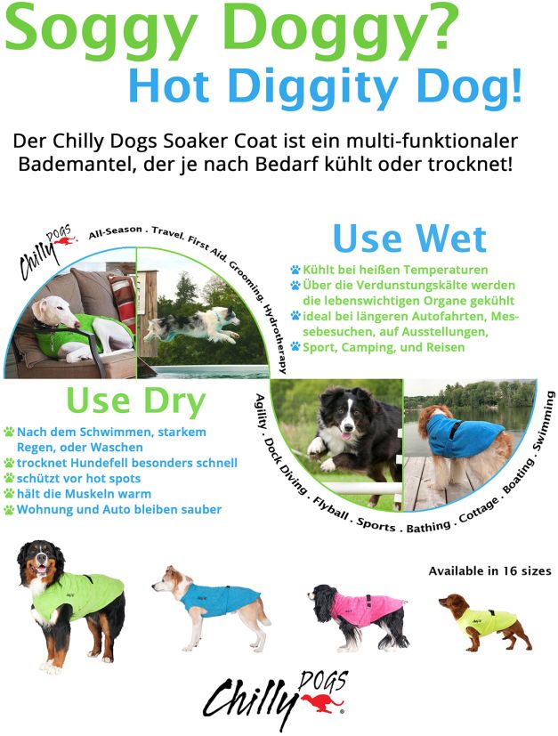 Soaker Robe - Bademantel | Standard, Windhunde und schmale Rassen